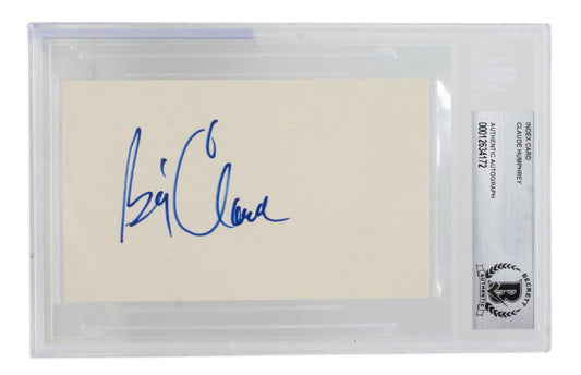Claude Humphrey Signed Index Card (BAS)