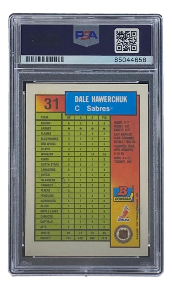 Dale Hawerchuk Signed 1991-92 Bowman #31 (PSA)