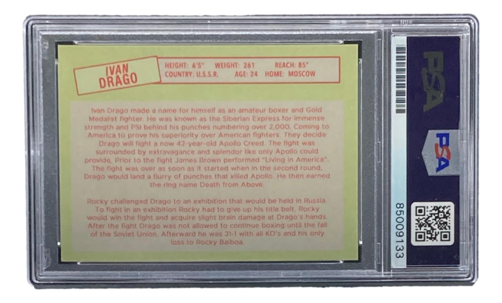 Dolph Lundgren Signed "Rocky IV" Custom Trading Card (PSA | Autograph Graded 10) Autograph Graded 10