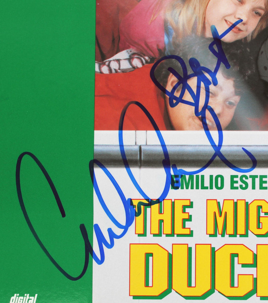 Emilio Estevez Signed (Beckett) "Mighty Ducks" Laserdisc Cover - Gordon Bombay