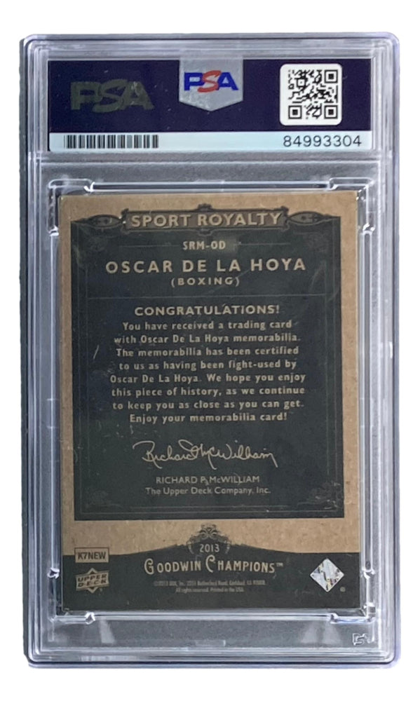 Oscar De La Hoya Signed 2013 Upper Deck Goodwin Champions Sport Royalty Memorabilia #SRMOD (PSA | Autograph Graded 10)  -Autograph Graded 10