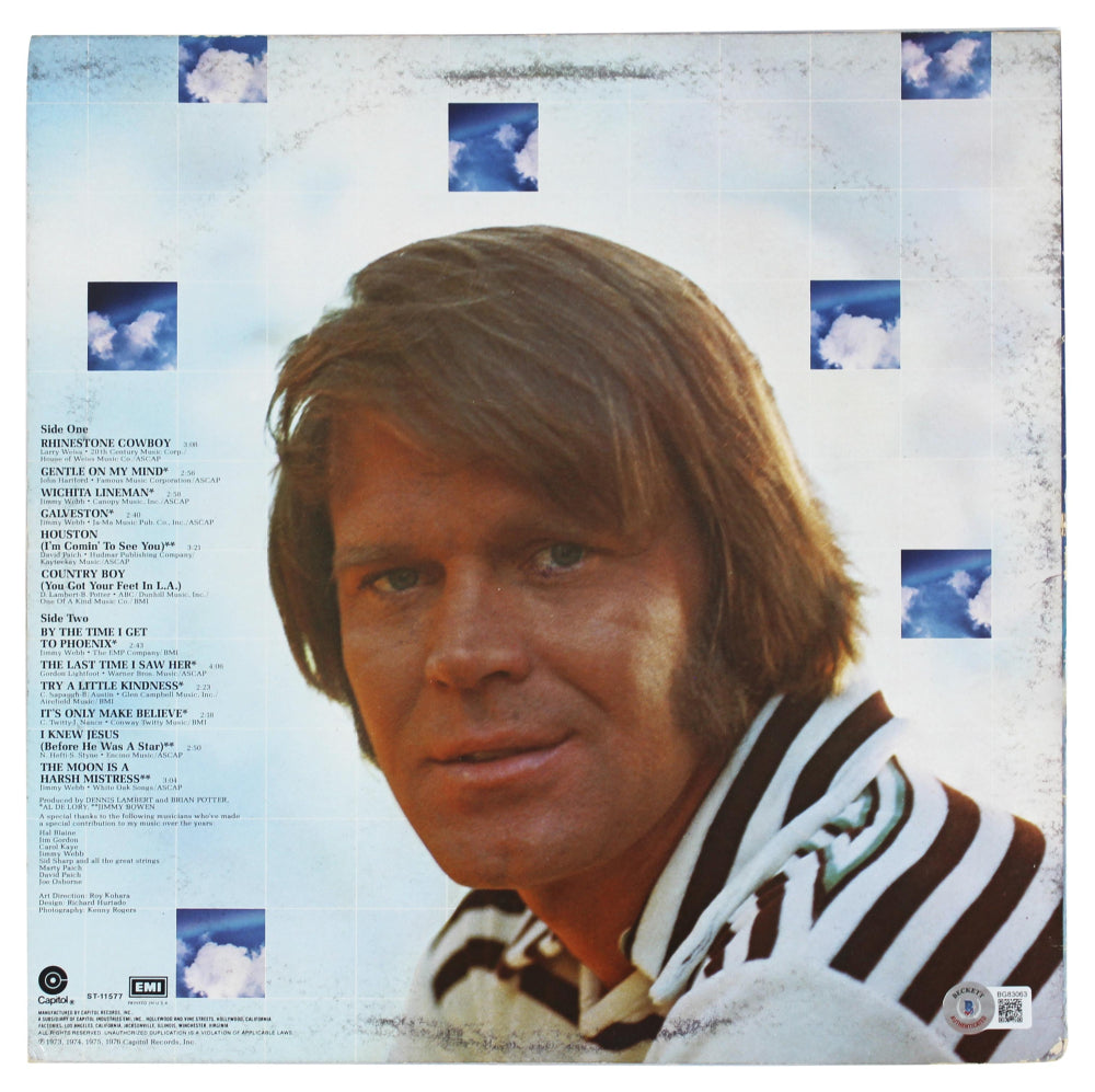 Glen Campbell Signed (Beckett) "The Best Of Glen Campbell" Album Cover Insert (Beckett)