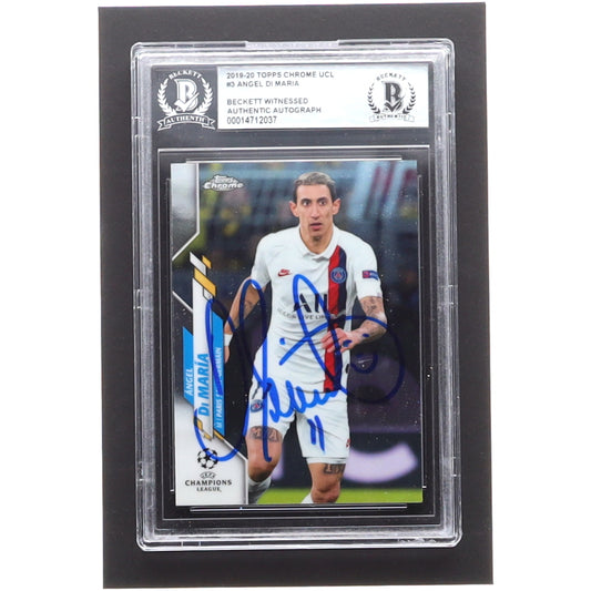 Angel Di Maria Signed 2019-20 Topps Chrome UEFA Champions League #3 (BGS)