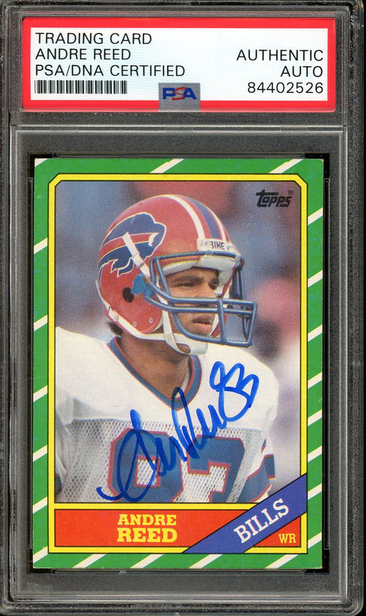 Andre Reed Signed 1986 Topps #388- PSA/DNA Authentic - Rookie Card