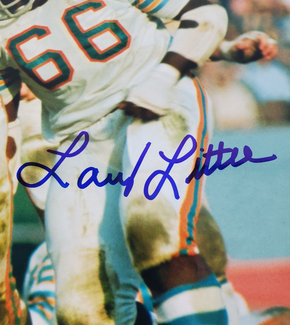 Larry Little Miami Dolphins Signed 8X10 Photo Autographed JSA COA HOF