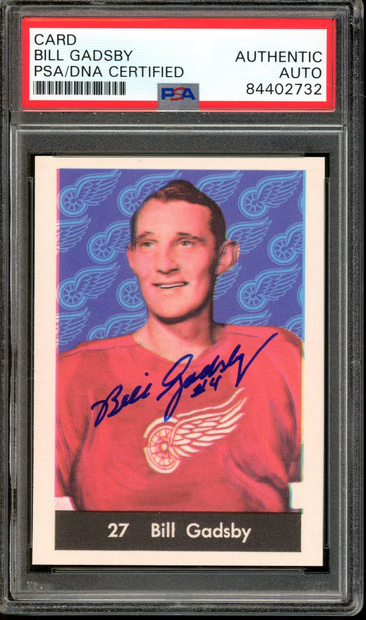 Bill Gadsby signed 2001 In The Game Reprint Card- PSA/DNA Authentic