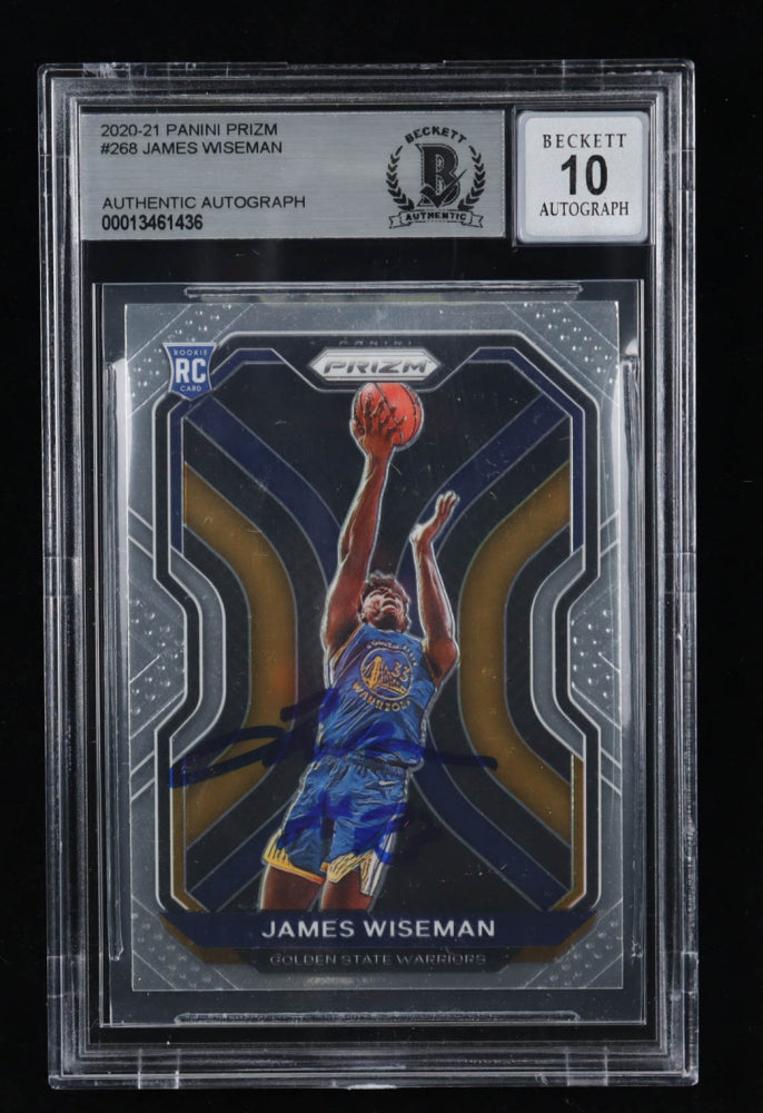 James Wiseman Signed 2020-21 Panini Prizm #268 RC (BGS) - Autograph Graded Beckett 10 - Rookie Card