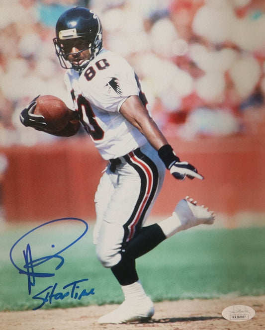 Andre Rison Signed (JSA) Falcons 8x10 Photo Inscribed "Show Time"