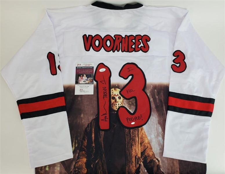 Ari Lehman "Jason 1 - I Kill People!" Signed (JSA COA) Jason Voorhees Hockey Jersey