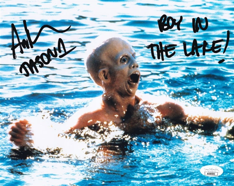 Ari Lehman "Boy in the Lake!" Signed (JSA COA) Friday the 13th 8x10 Photo