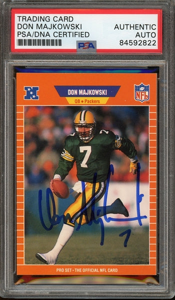 Dan Majkowski Signed 1989 Pro Set #133 (PSA/DNA Encapsulated) - Rookie Card