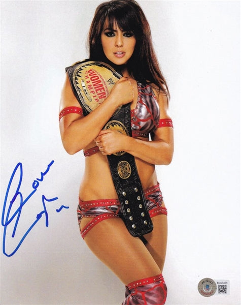 Layla El Signed WWE 8x10 Photo (Beckett COA)