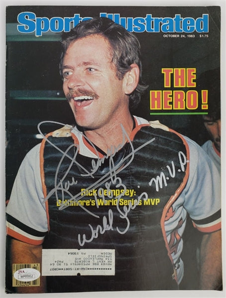 Rick Dempsey Signed (JSA Witness COA) 1983 Sports Illustrated Magazine