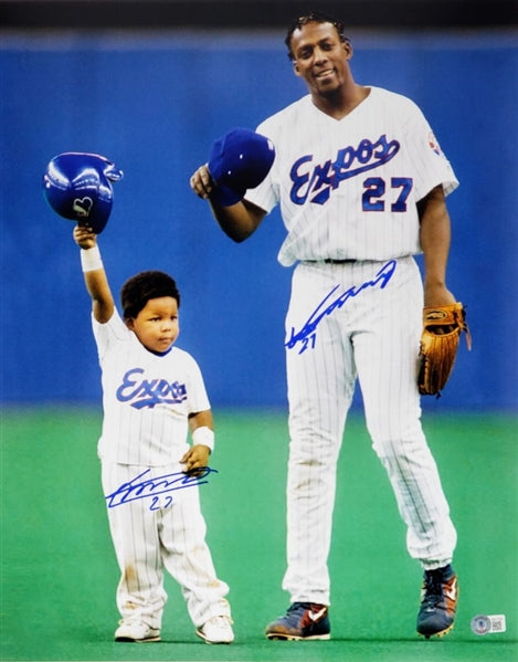 Vladimir Guerrero Sr. & Vladimir Guerrero Jr. Dual Signed Montreal Expos Father & Son 16x20 Photo (Beckett Witness Certified)