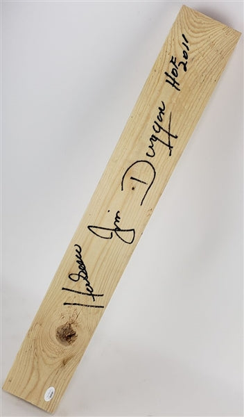 Hackshaw' Jim Duggan "HOF 2011" Signed (JSA Witness COA) Wooden 2x4 Plank