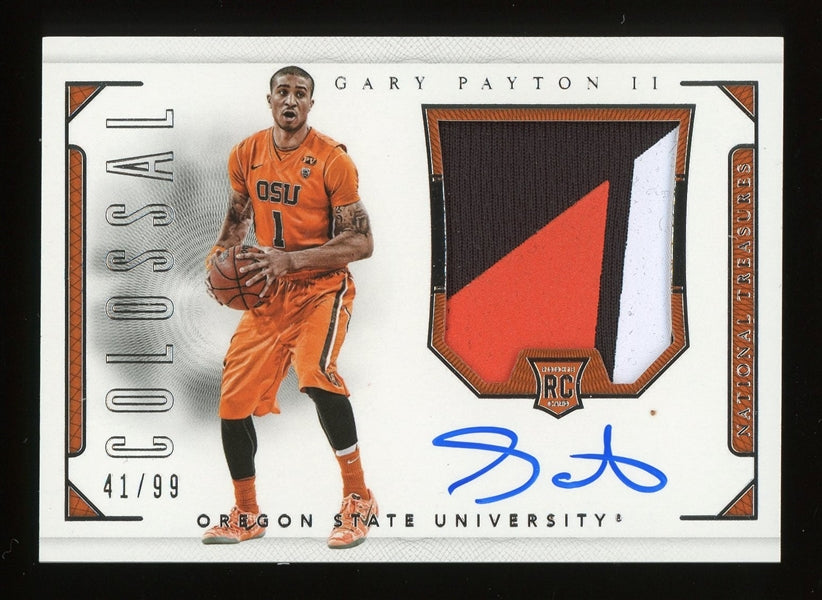 Gary Payton II 2016 Panini National Treasures Collegiate RPA #134 - #41 of 99 - Rookie Card