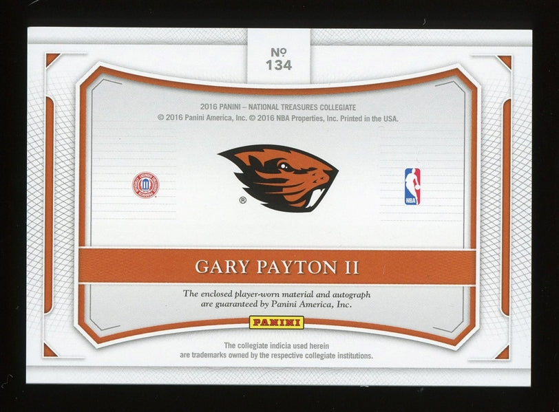 Gary Payton II 2016 Panini National Treasures Collegiate RPA #134 - #41 of 99 - Rookie Card