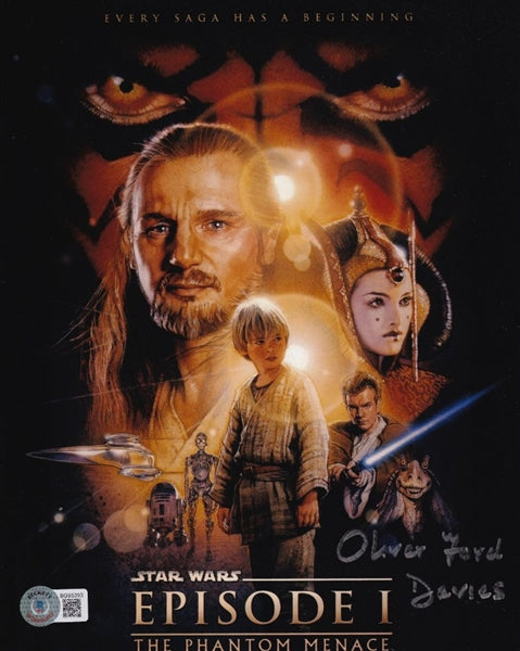 Oliver Ford Davies Signed (Beckett Certified) Star Wars Episode I: The Phantom Menace 8x10 Photo