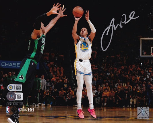 Jordan Poole Signed (Beckett) Warriors 8x10 Photo (Beckett Witness Certified & USA SM COA)