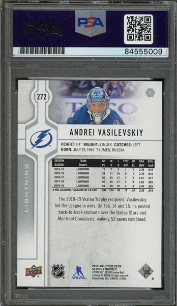 Andrei Vasilevskiy Signed 2019 Upper Deck Series 2 #272 (PSA/DNA Encapsulated)