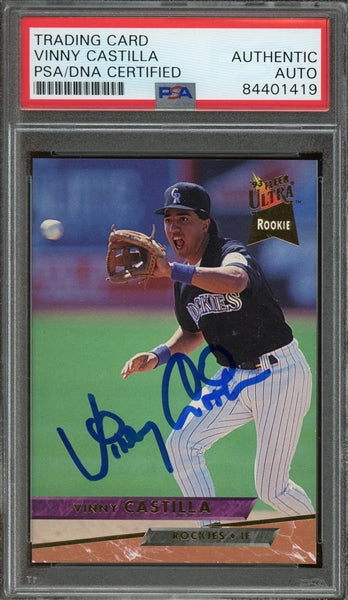 Vinny Castilla Signed 1993 Fleer Ultra #344 (PSA/DNA Encapsulated) - Rookie Card