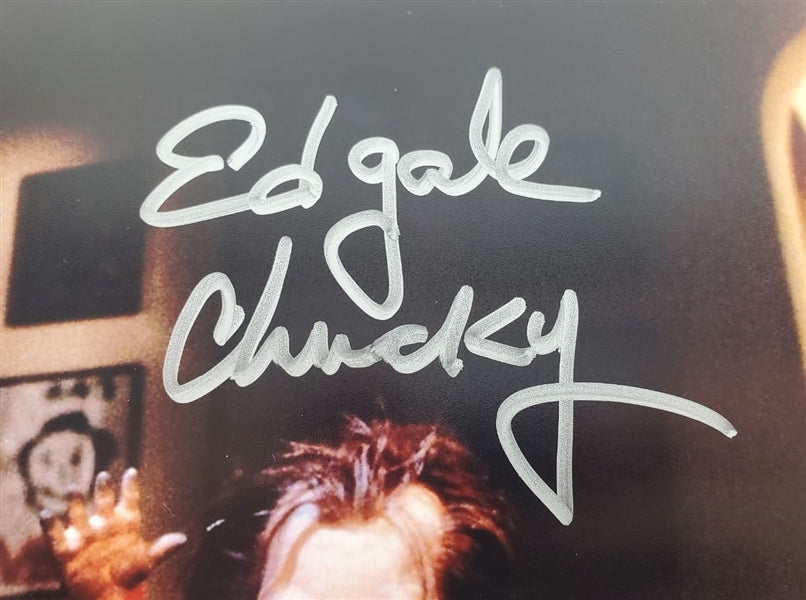 Ed Gale "Chucky" Signed Chucky 8x10 Photo (JSA COA)