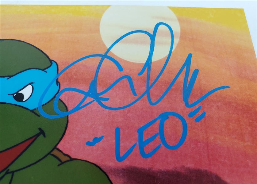 Cam Clarke "Leo" Signed (JSA Witness COA) Teenage Mutant Ninja Turtles 8 x 10 Photo