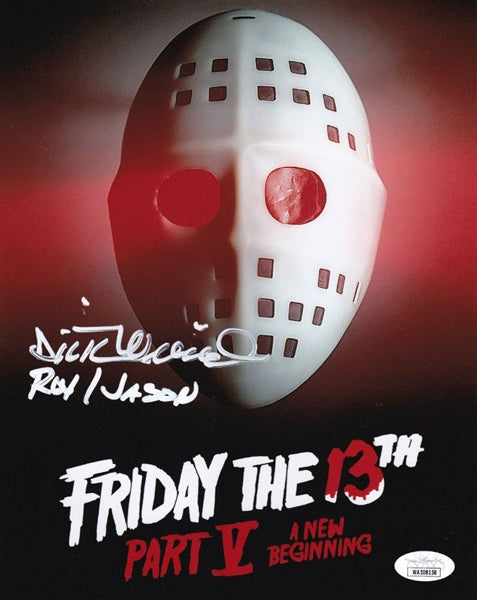 Dick Wieand "Roy/Jason" Signed (JSA COA) Friday the 13th Part V: A New Beginning 8x10 Photo