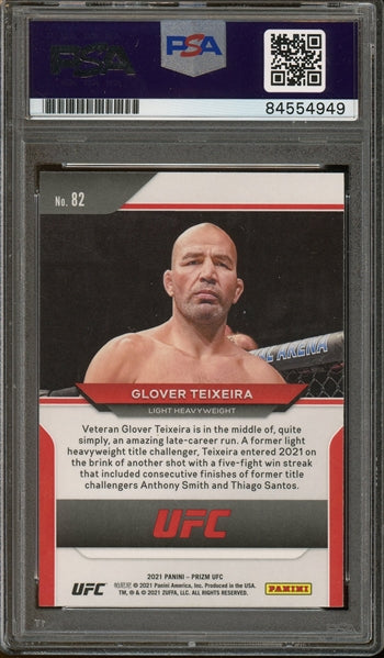 Glover Teixiera Signed 2021 Panini Prizm UFC Card #82- PSA Authentic