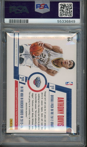 Anthony Davis 2014 Panini Prestige Bonus Shots Red Premier Autographed - Serially Numbered #04/25 - Graded Gem Mint 10 (PSA)