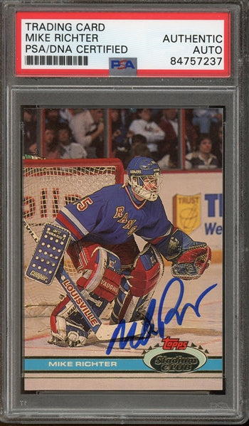 Mike Richter Signed 1991 Stadium Club #92- PSA Authentic