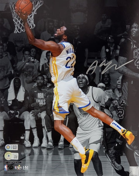 Andrew Wiggins Signed (Beckett Witness Certified & USA SM COA) Warriors 11x14 Photo