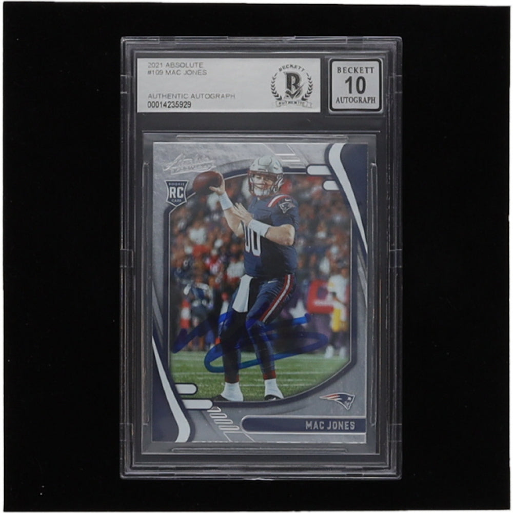 Mac Jones Signed 2021 Absolute #109 RC - Autograph Graded (BGS) 10 | Rookie Card
