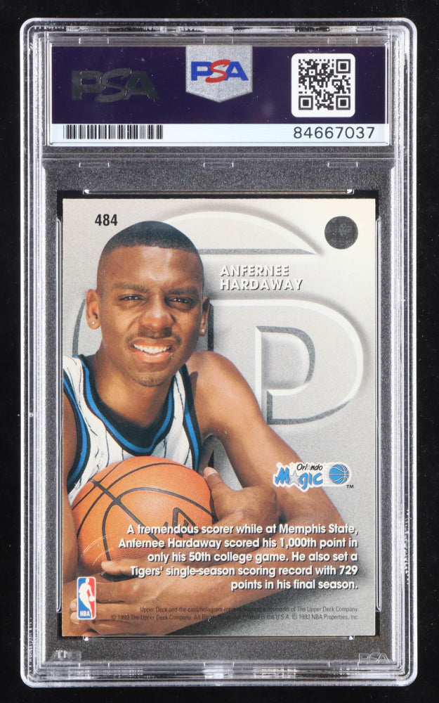 Anfernee Hardaway Signed 1993-94 Upper Deck #484 TP (PSA) - Rookie Card