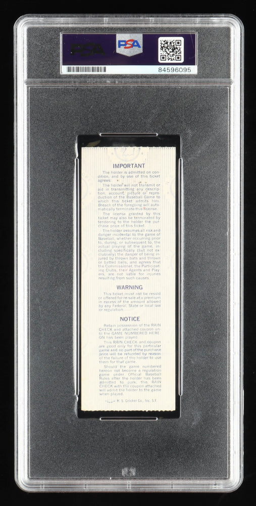 Reggie Jackson Signed 1977 World Series Game 2 Ticket Stub Autograph Graded (PSA) 10