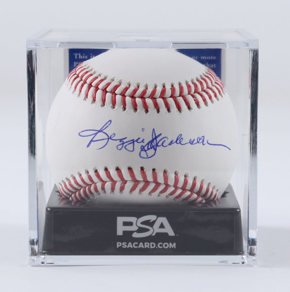 Reggie Jackson Signed OML Baseball with Display Case (PSA 10) - Overall Grade 10 / Autograph Grade 10 / Baseball Grade 10