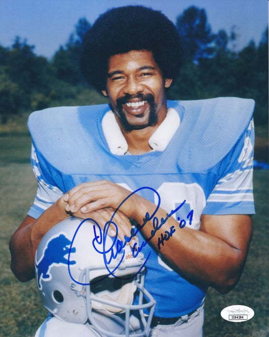 Charlie Sanders "HOF 07" Signed Detroit Lions 8x10 Photo (JSA COA)