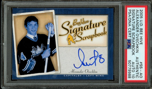 Alex Ovechkin 2005 Upper Deck Beehive Autographed #SS-AO- PSA Authentic w/10 Auto - POP 1 - Rookie Card