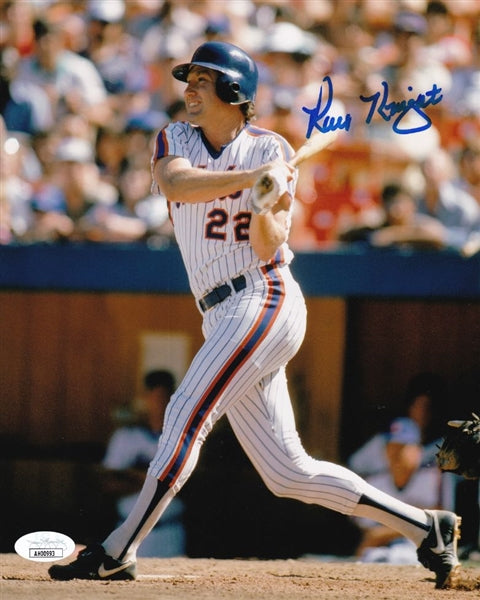 Ray Knight Signed Mets 8x10 Photo (JSA COA)