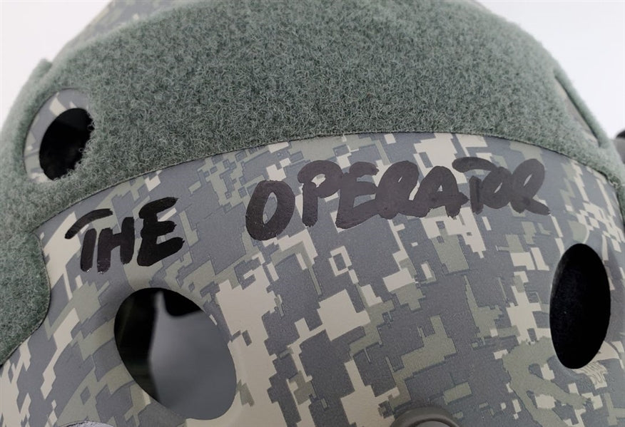 Robert O'Neill "The Operator" Signed (PSA/DNA ITP COA) Navy SEAL Storm Gray Tactical Helmet