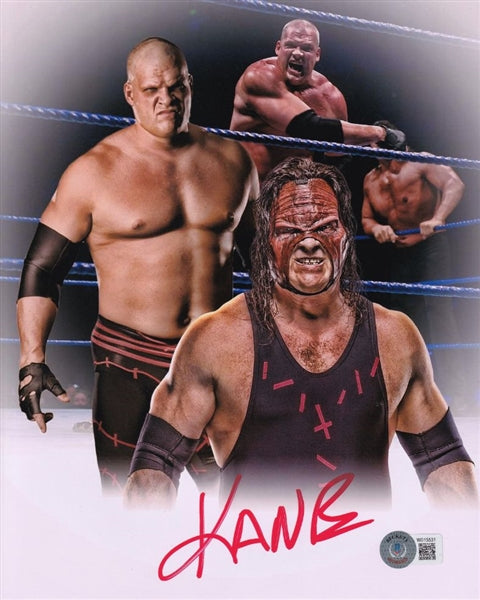 Kane Signed WWE Wrestling 8x10 Photo (Beckett Witness Certified)