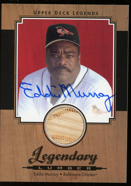 Eddie Murray 2001 Upper Deck Legends Legendary Lumber Autographed Bat Relic Baseball Card #SL-EM