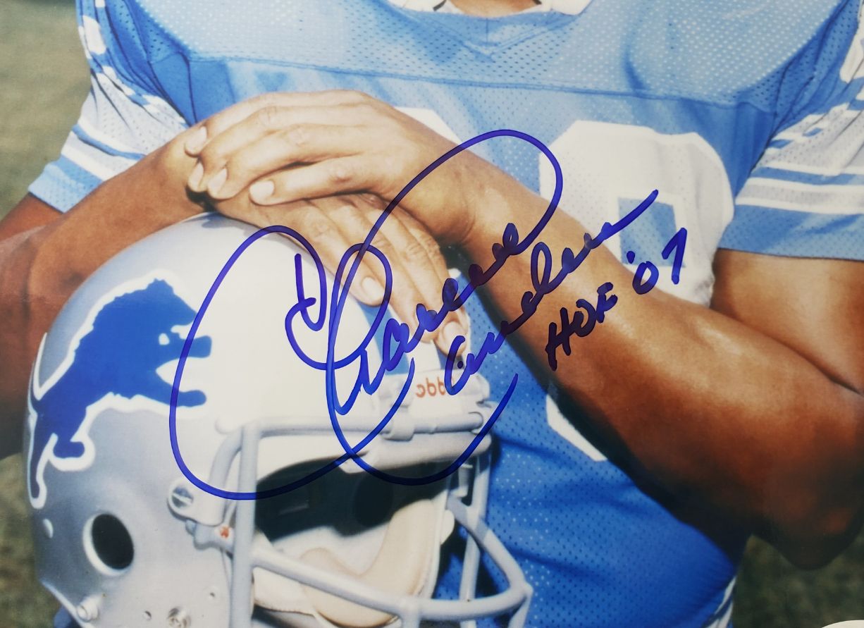 Charlie Sanders "HOF 07" Signed Detroit Lions 8x10 Photo (JSA COA)