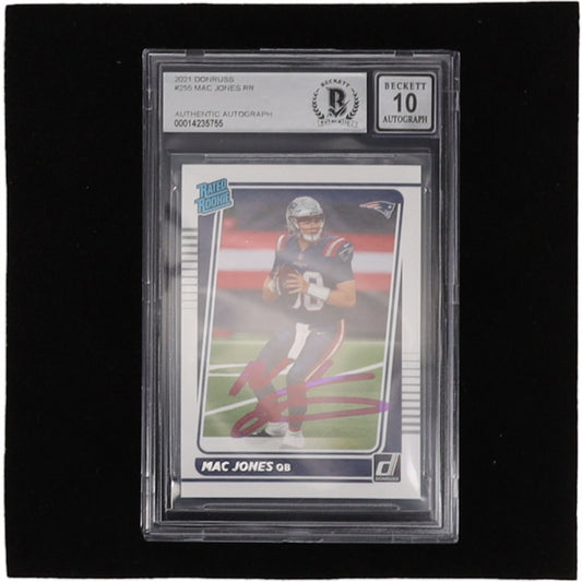Mac Jones Signed 2021 Donruss #255 RR RC - Autograph Graded (BGS) 10 | Rookie Card