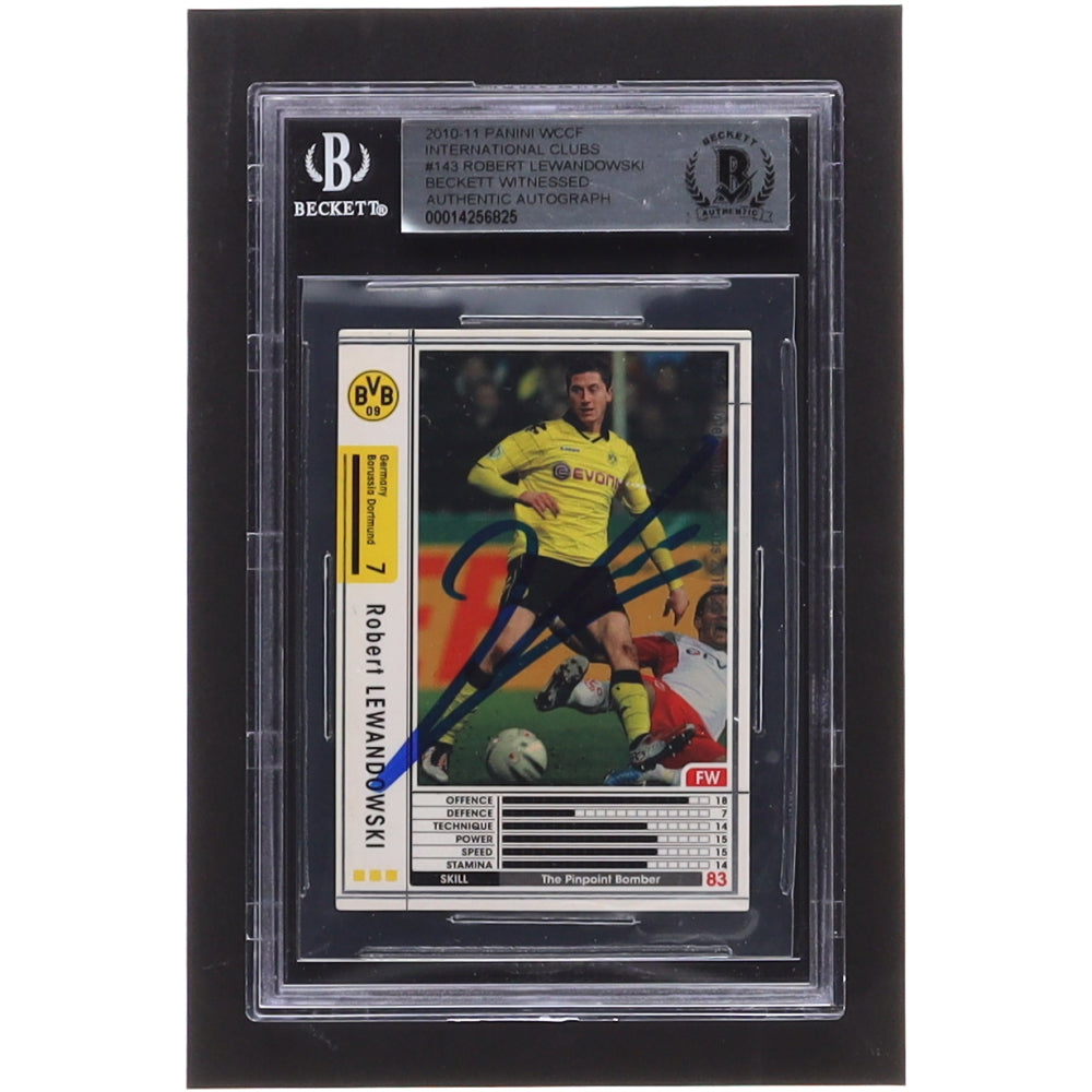 Robert Lewandowski Signed Japanese 2010-11 Panini WCCF International Clubs #143 (BGS) - Rookie Card
