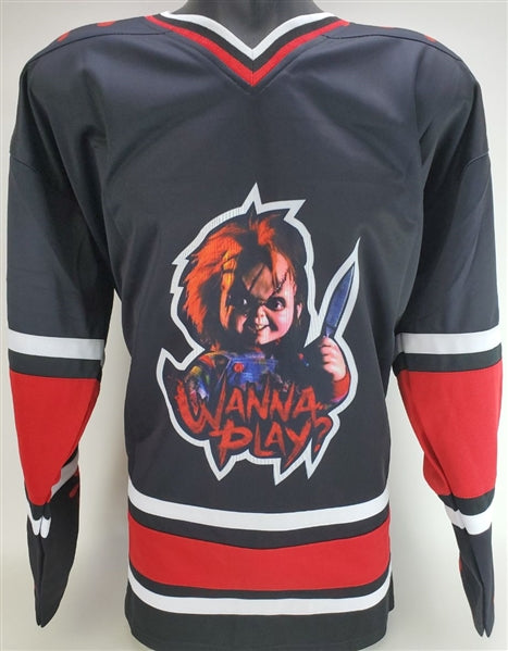 Alex Vincent "Andy" Signed (JSA) 'Chucky' Child's Play Custom Hockey Jersey (JSA Witness COA)