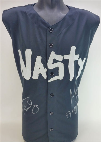 Brian Knobbs & Jerry Sags "Nasty Boys" Signed (JSA) WWF The Nasty Boys Custom Shirt (JSA Witness COA)