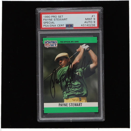 Payne Stewart Signed 1990 Pro Set #SP1 SP RC(Card Graded PSA 9 & Autograph Graded PSA 9) Rookie Card
