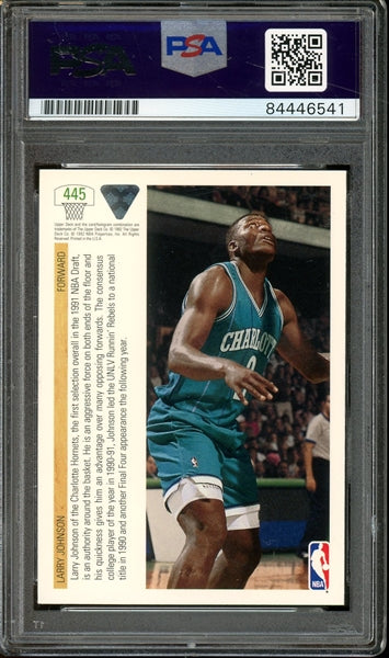 Larry Johnson Signed 1992-93 Upper Deck NBA Top Prospects - PSA/DNA ITP Certified Authentic - Rookie Card