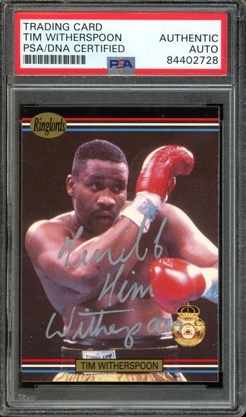 Tim “Terrible’ Weatherspoon Signed 1991 Player's International Ringlords Boxing Card- PSA/DNA Authentic